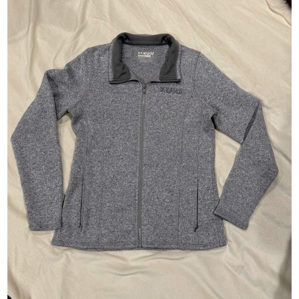 Kuiu Base Camp Full Zip High Loft Sweater Fleece Jacket Gray Women's Medium